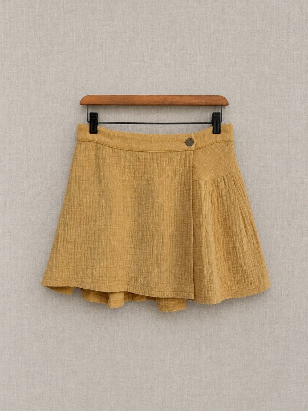 Promesa Mustard Yellow Wrap Skort Cotton Size L